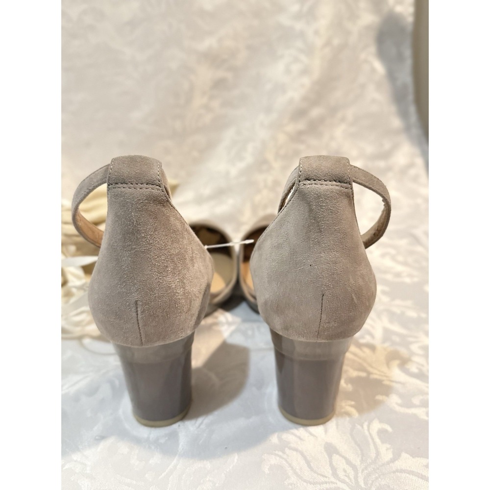 D'Orsay Convertible Heels from Pashion Footwear Taupe suede upper ankle strap 8 - Picture 3 of 9